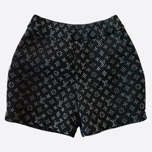 Louis Vuitton Black Rainbow Monogram Mesh Shorts - Picture 1 of 8